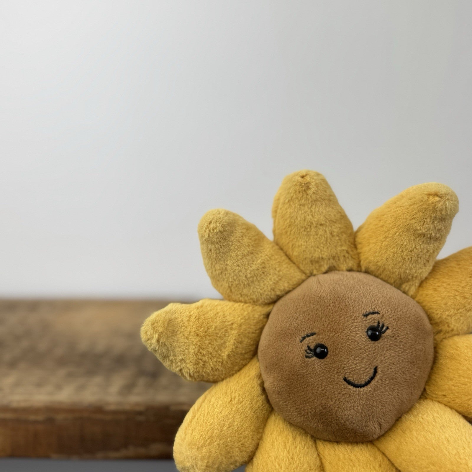 Jellycat Small Fluery Sunflower - Sunflower Beanie Soft Toy Floral Plush 8"