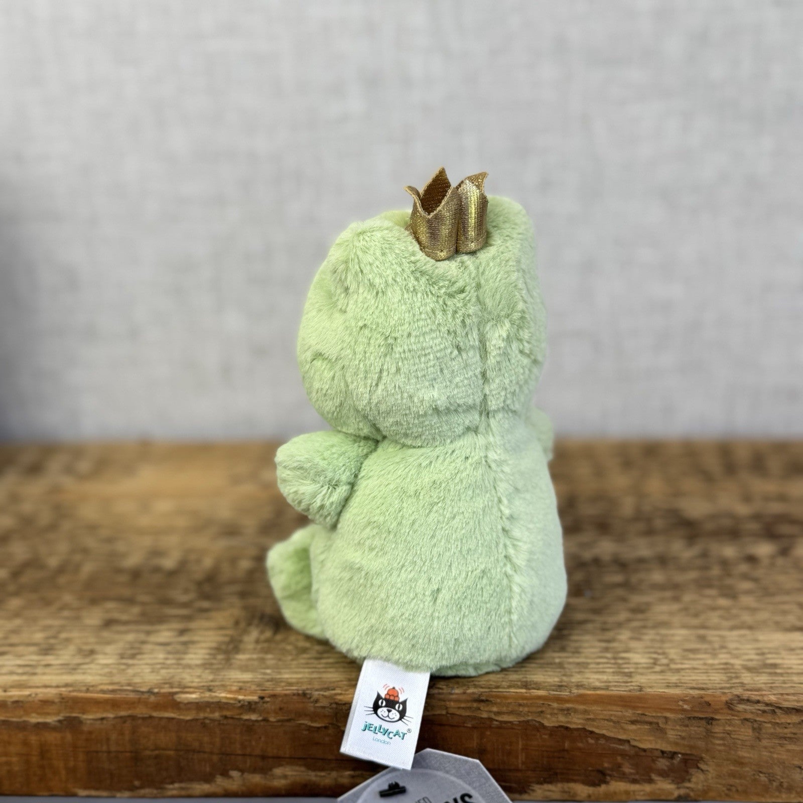 Jellycat Crowning Croaker Frog - Miniature Green Frog With Crown Soft Toy NWOT