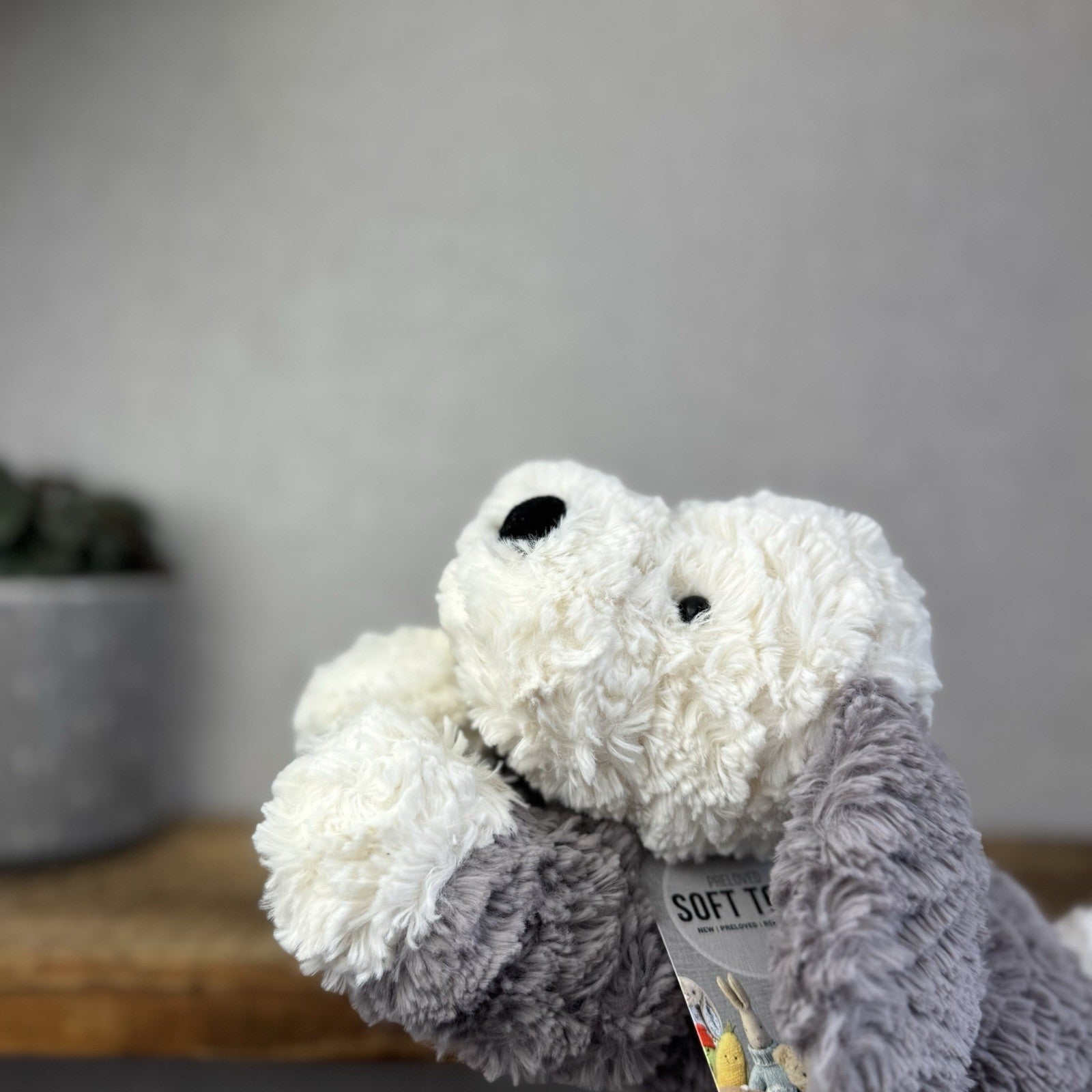 Jellycat Tumblie Sheepdog Grey & White Puppy Dog Soft Toy Plush Dog 12" (#4)