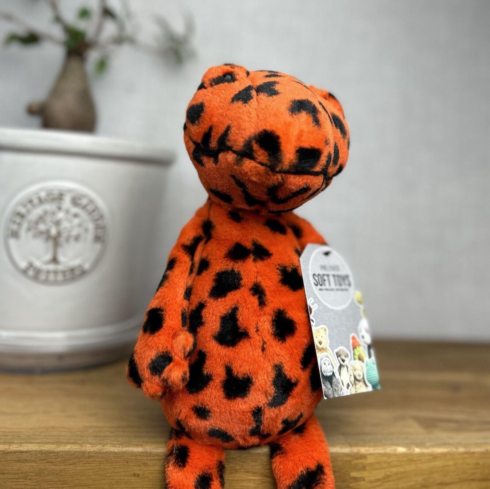 Jellycat Syd Salamander - Red Spotty Beanie Lizard Plush Medium 12”