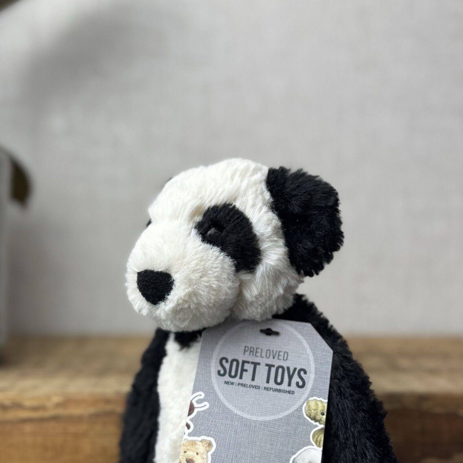 Jellycat Small Bashful Panda - Black & White Bashful Panda Bear Soft Retired 8”
