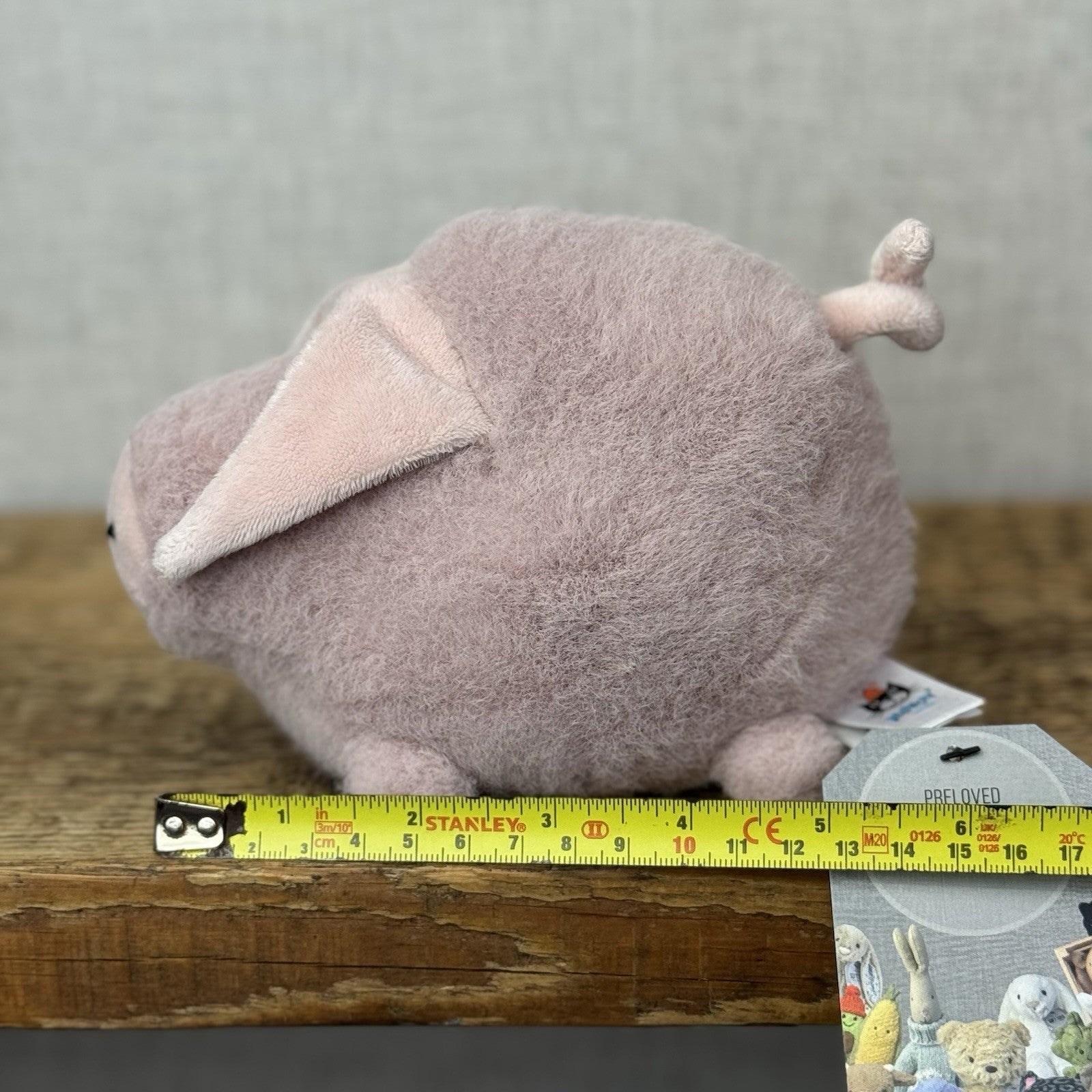 Jellycat Pig Pink Higgledy Piggledy Pig - Full Pink Rare Fluffy Pig 6"