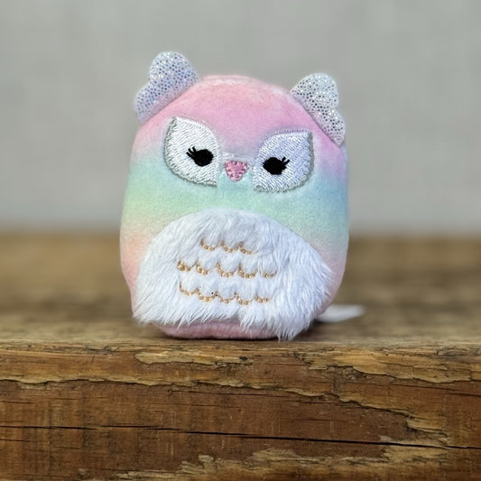 Squishmallow Squishville - Tye Dye Owl Pink (Multi Buy Discount)