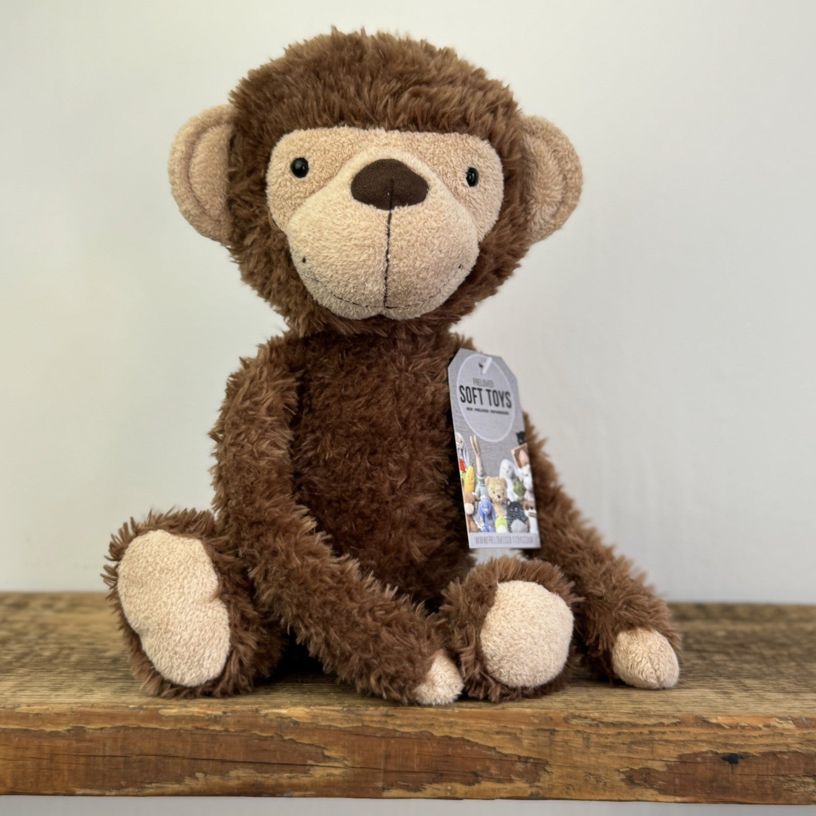 Jellycat Medium Vintage Monkey - Medium Brown Long Armed Monkey Rare 14"