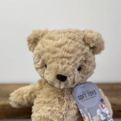 Jellycat Squishu Bear - Small Texture Bear Soft Toy Honey/Brown Retired Rare 10”