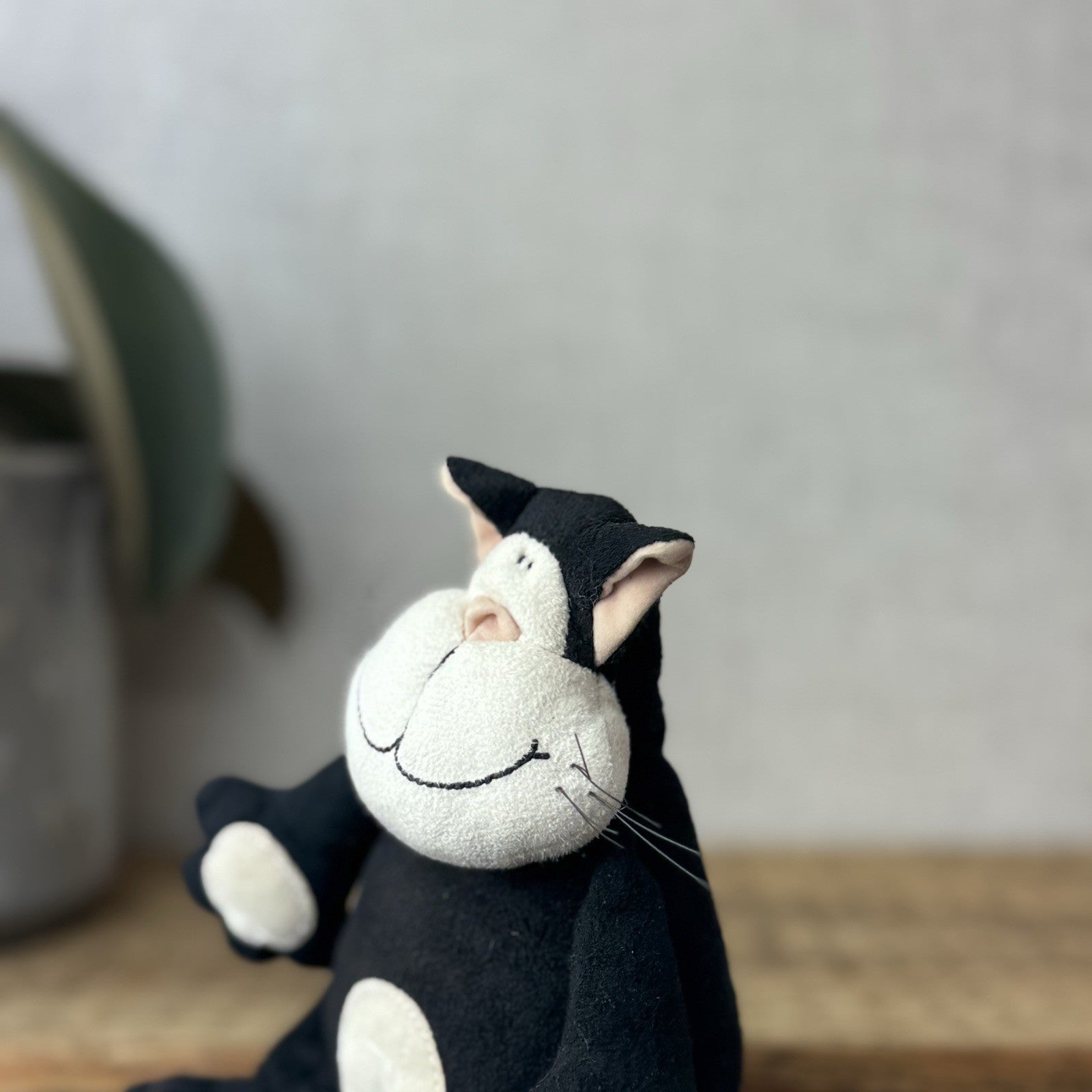 Jellycat Small Bumble Cat - Small Suede Black Cat  Retired Rare Vintage Mini 6”