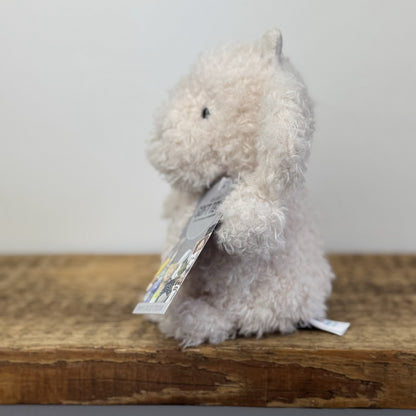 Jellycat Little Goat - Small Curly Hair Goat Beige Small Farm Animal NWOT 7"