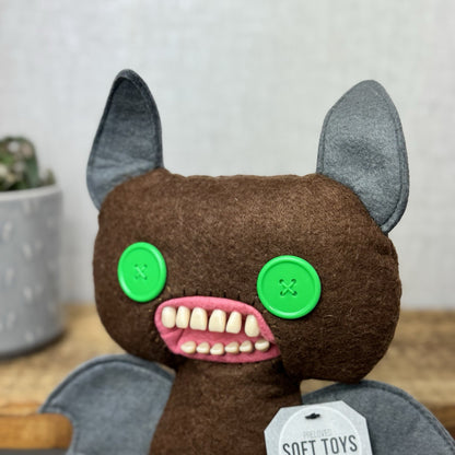 Fuggler Winged Bat - Limited Edition Brown Winged Bat Soft Toy Monster Plush Toy