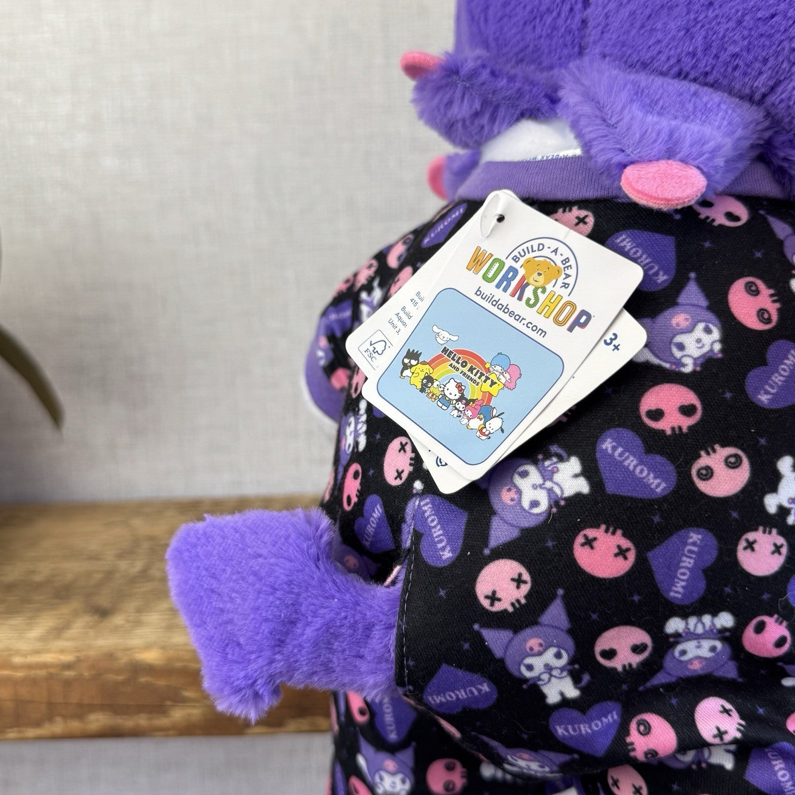 Build A Bear Purple Kuromi With Romper - New With Tags Sanrio Plush Toy