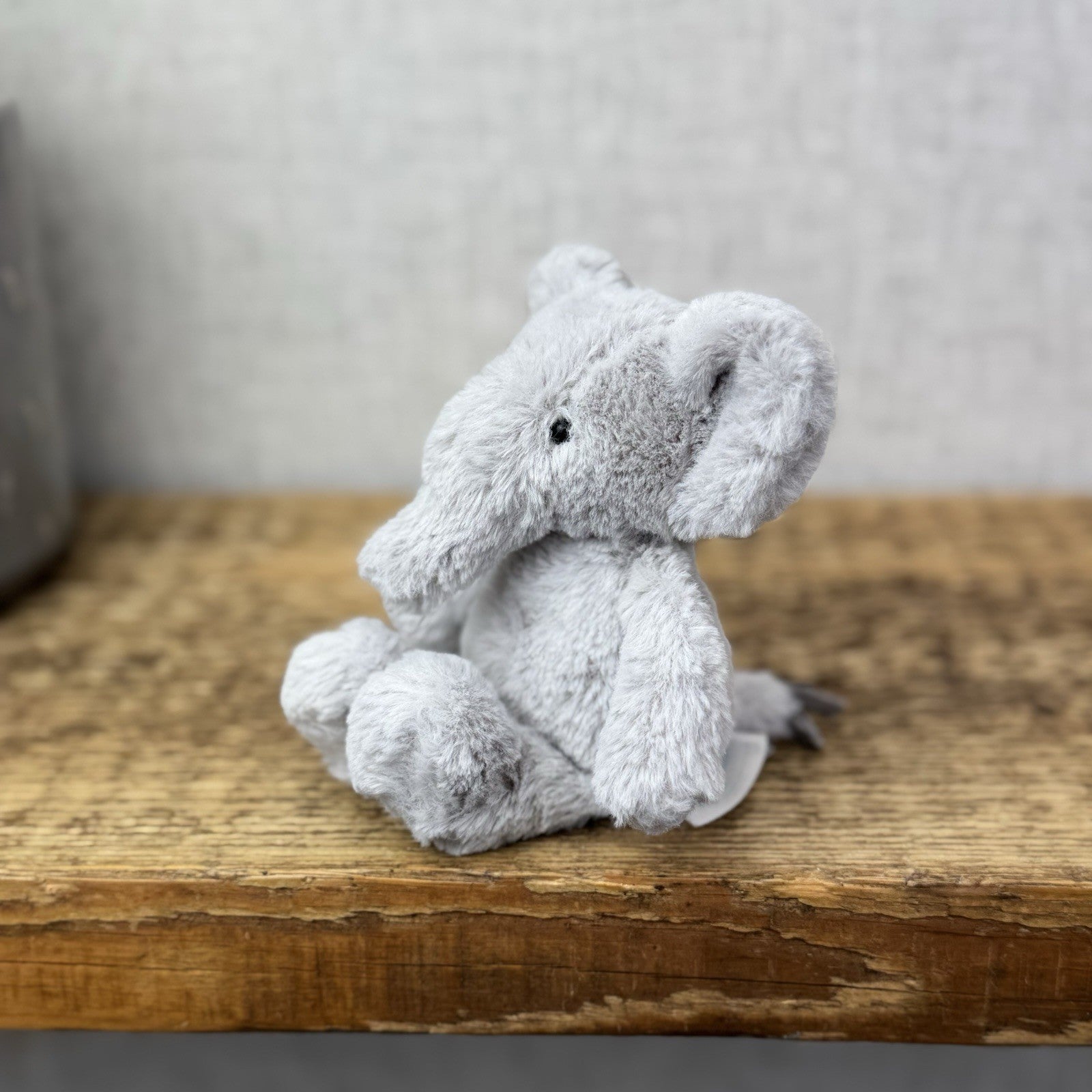 The Little White Company Tiny Bashful Grey Elephant - Mini Elephant (Jellycat) 