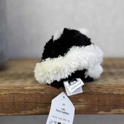 Jellycat Furry Curlikitty Black - New With Damaged Paper Tags Vintage Tiny 4”