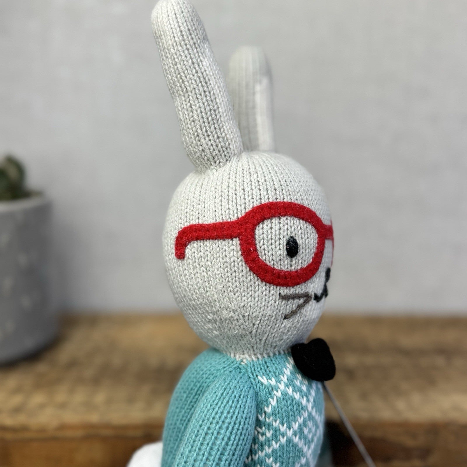 Cuddle + Kind Benedict The Bunny - Baby Cotton Yarn Knitted Wild Animal 13"