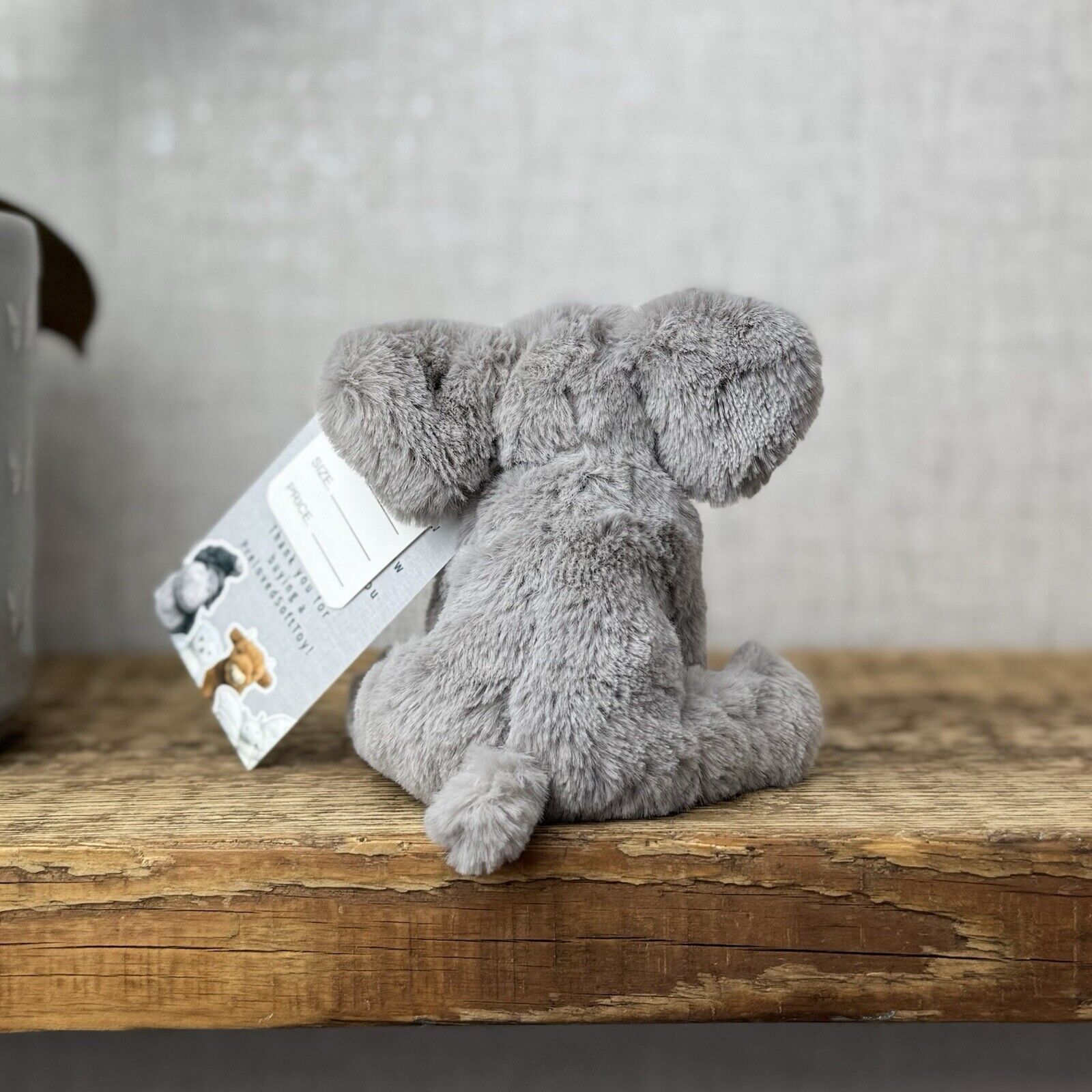 Jellycat Tiny Emile Elephant Grey Baby Elephant  Tiny Plush Rare/Retired 4” (2)
