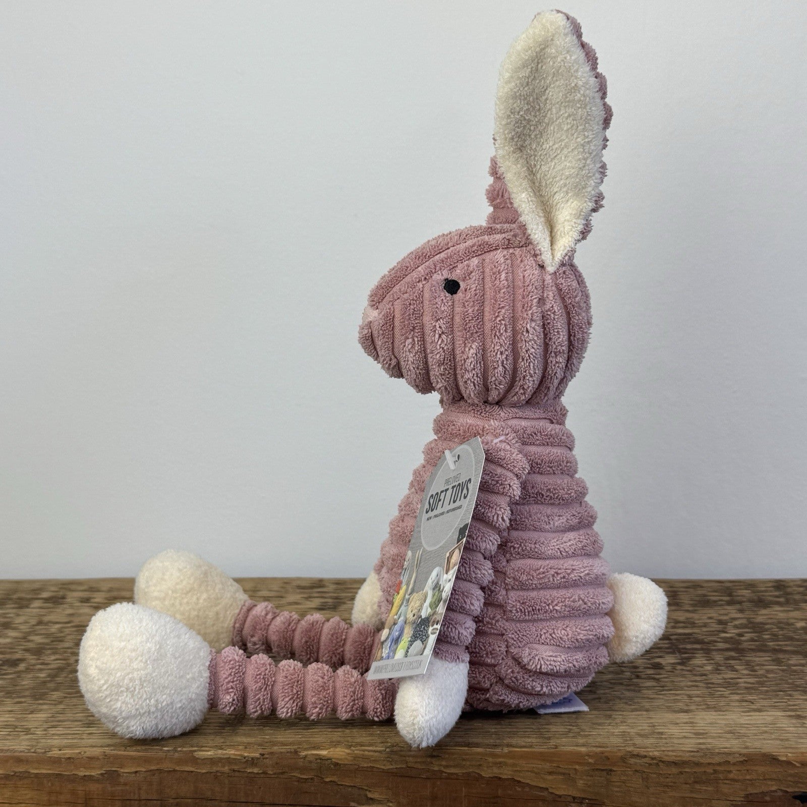 Jellycat Pink Cordy Roy Baby Bunny - Small Pink Beanie Corduroy Bunny Rabbit 12"