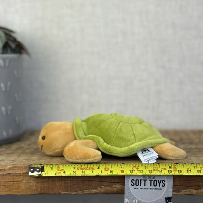 Jellycat Small CeeCee Turtle - Small Green Velour Turtle Beanie retired 6” (#2)