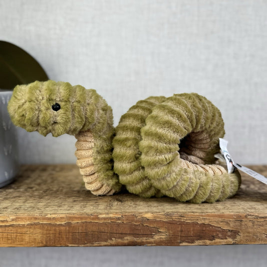 Jellycat Slither Snake Small - Green Snake Retired Beanie Plush Long Soft Toy