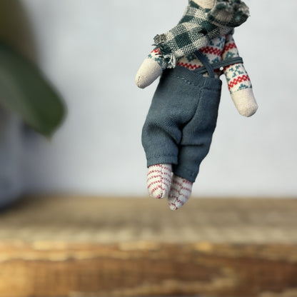 Maileg Big Brother Christmas Mouse - Mouse In Scarf And Red Hat Maileg World