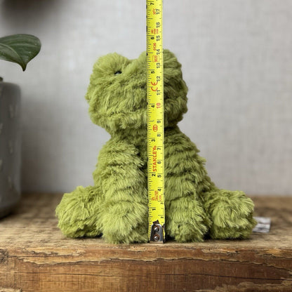 Jellycat Small Fuddlewuddle Frog - Small Green Textured Frog Beanie Retired 6”