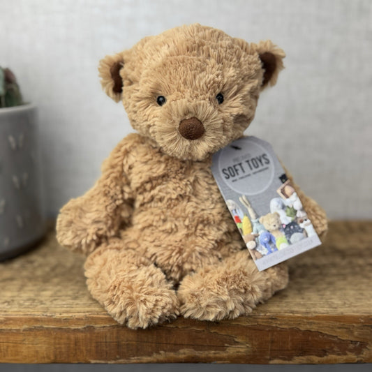 Jellycat MillyBoo Bear - Small Textured RARE Traditional Brown Bear Vintage 10"