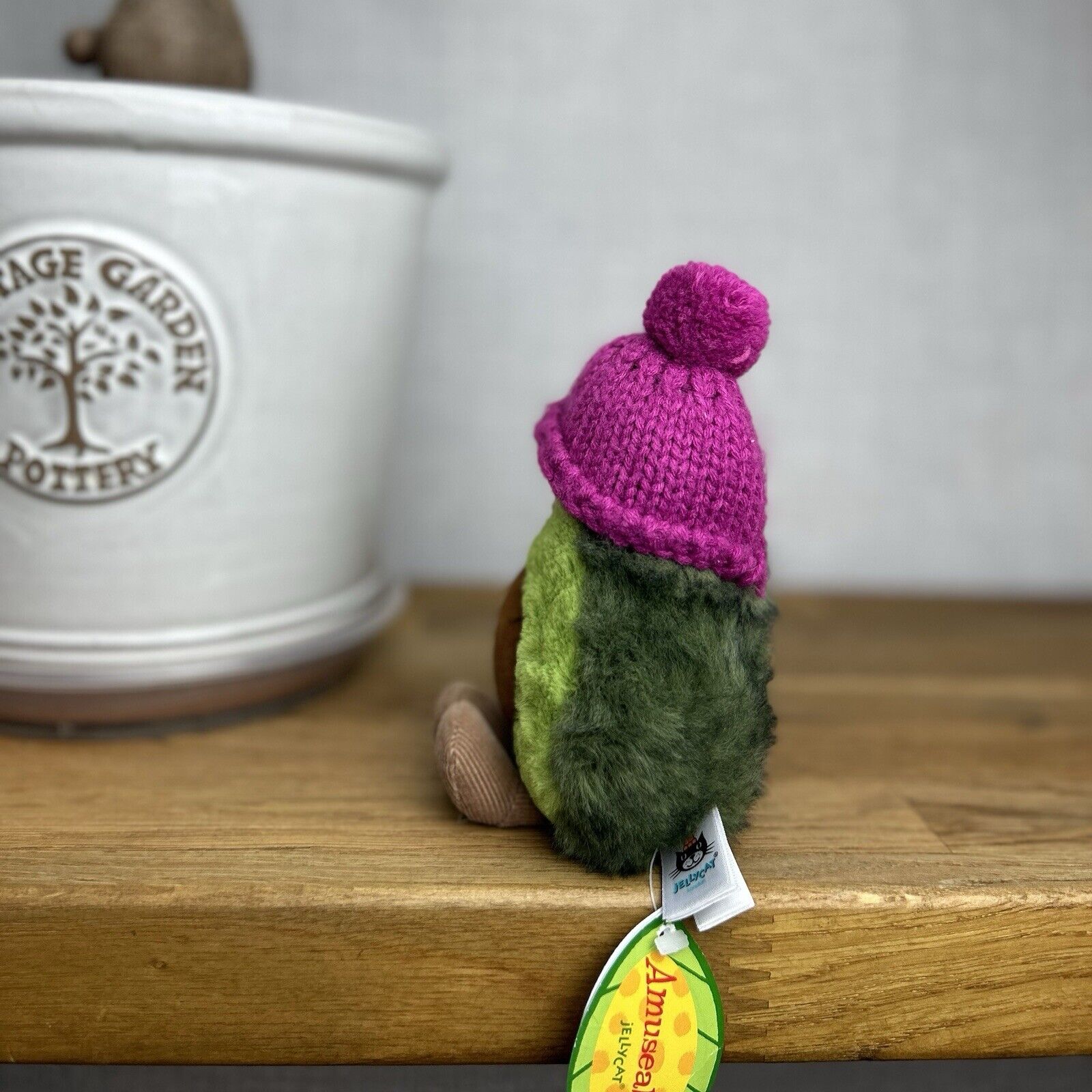 Jellycat Amuseable Cozi Avocado With Hat Plush Soft Toy - Fuschia New With Tags