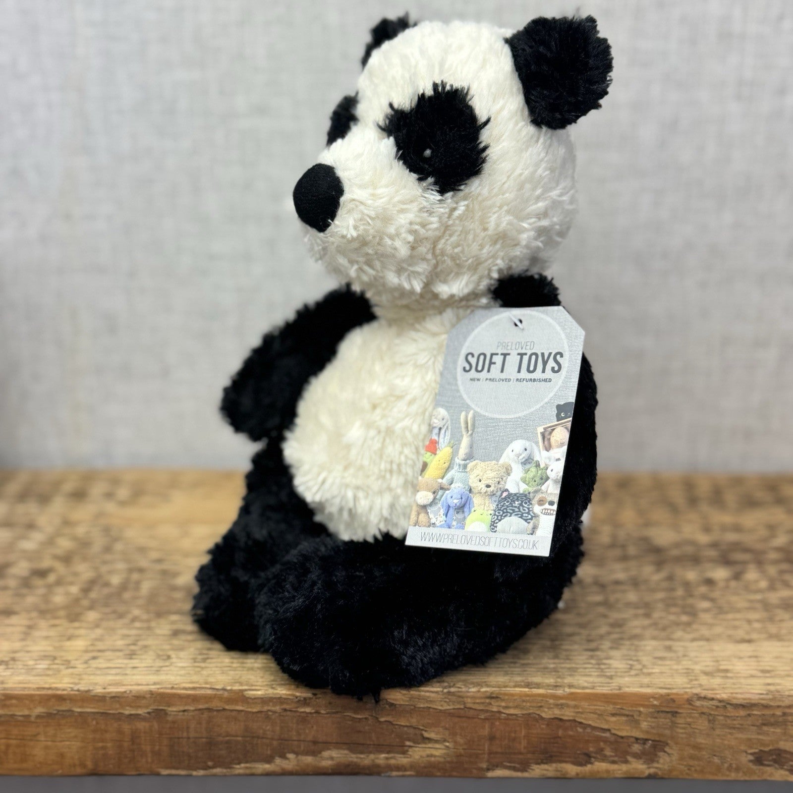 Jellycat Small Bartlesham Panda Teddy Small Size Vintage Collectible Beanie 11”