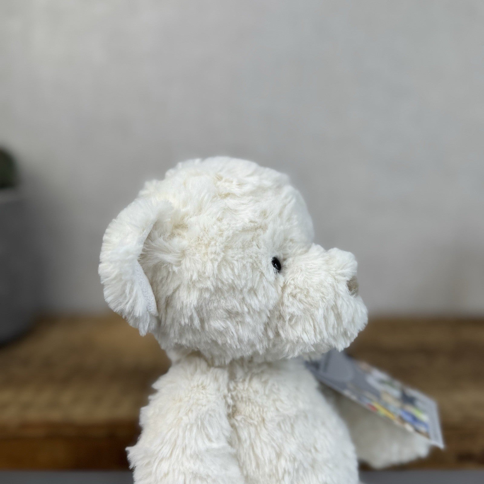 Jellycat Wilkie Bear - Little Jellycat White Traditional Bear Textured Fur Rare