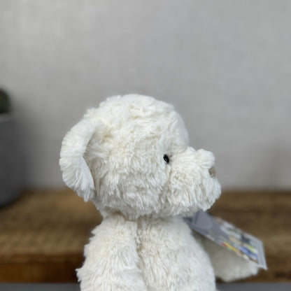 Jellycat Wilkie Bear - Little Jellycat White Traditional Bear Textured Fur Rare