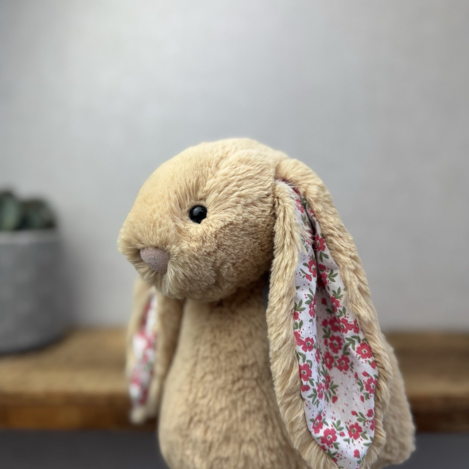 Jellycat Medium Bashful Honey “Blossom” - Rare Medium Honey With Custom Ears 12”