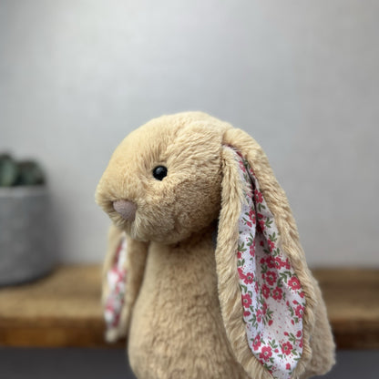 Jellycat Medium Bashful Honey “Blossom” - Rare Medium Honey With Custom Ears 12”