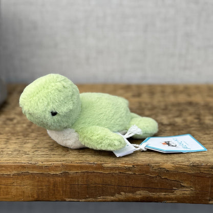 Jellycat Fluffy Turtle - Small Green Sea Turtle Soft Toy Beanie Sea 4” NWT