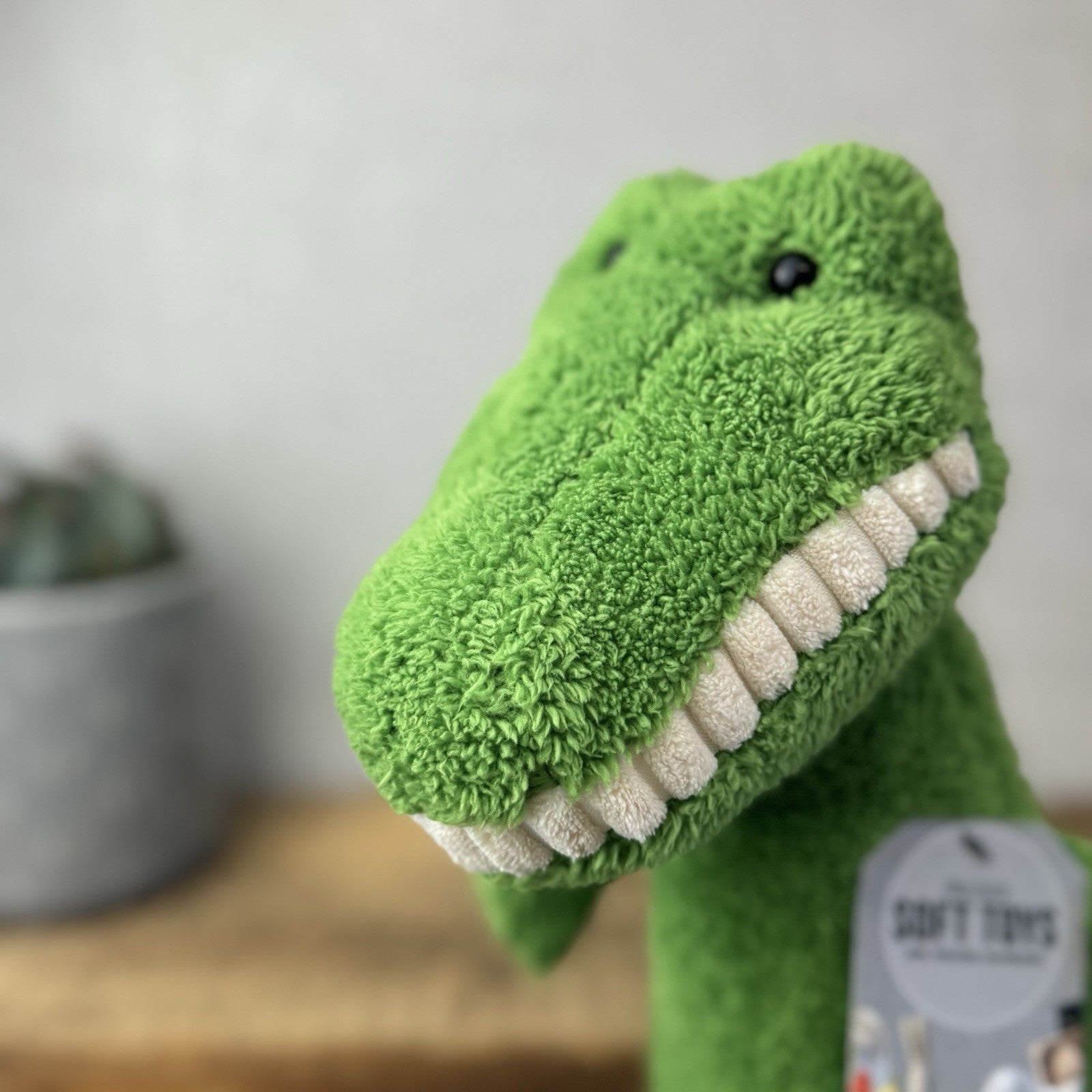 Jellycat Medium Toothy Croc - Large Green Crocodile  Smiling Rare Retired 16”