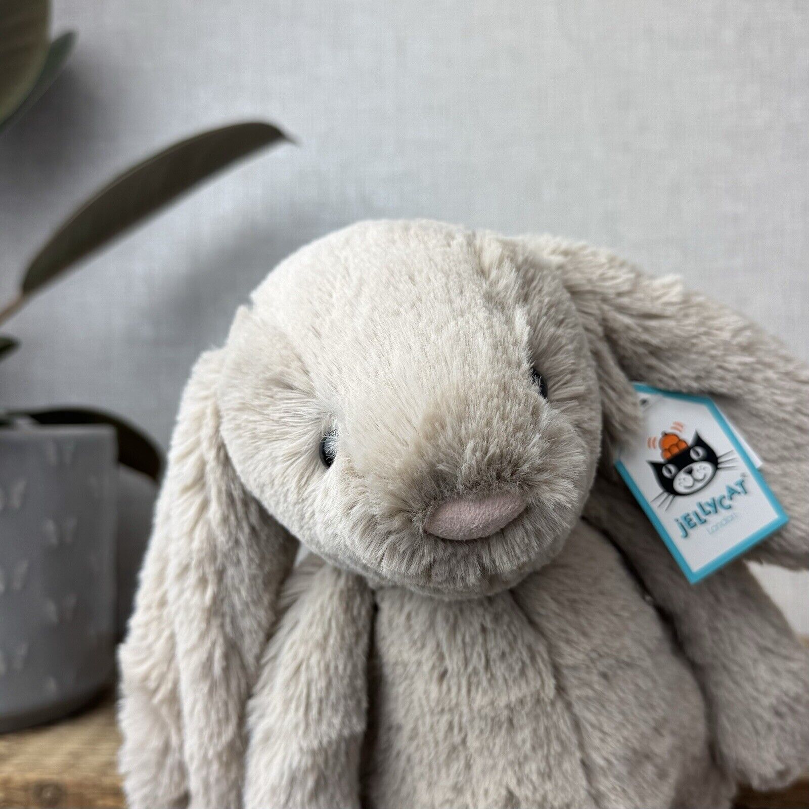 Jellycat Medium Bashful Beige Bunny - Light Brown Bunny Soft Toy Beanie 12” (1)