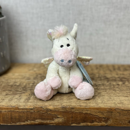 Blue Nose Friends - Glide Pegasus Unicorn #116 Pink/White Miniature Plush NWT 5"