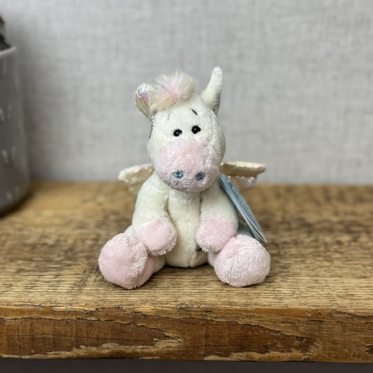 Blue Nose Friends - Glide Pegasus Unicorn #116 Pink/White Miniature Plush NWT 5"