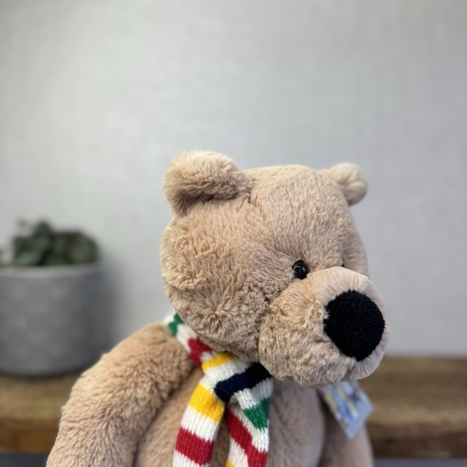 Hudsons Bay Company Pelly Bear 2007 (Animal Adventure) Striped Scarf Beanie Bear