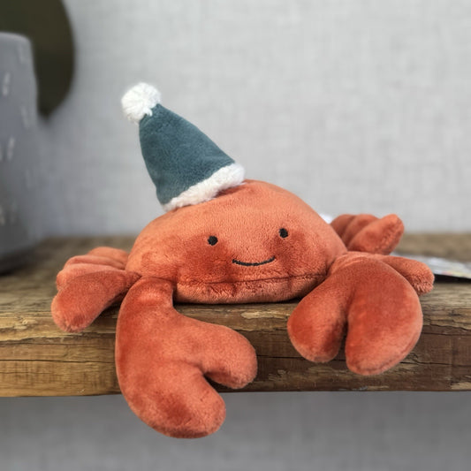 Jellycat Celebration Crustacean Crab Red Crab Soft Toy In Hat Retired 5” (#2)