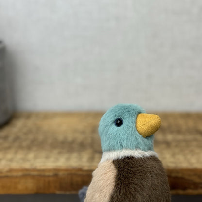 Jellycat Birdling Duck - Mallard Pocket Size Fluffy Bird Plush Retired 5" (#2)