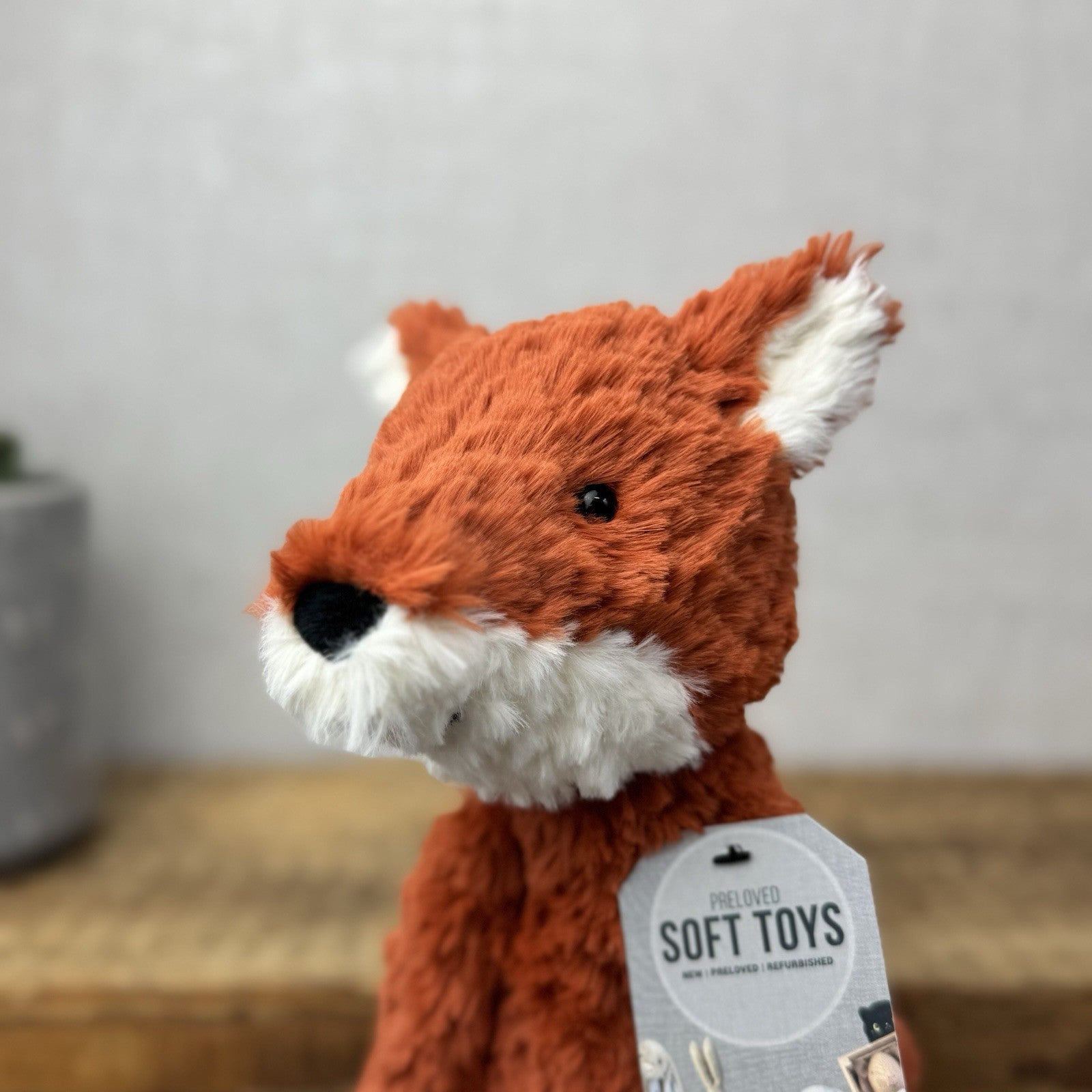 Jellycat Smuffle Fox - Medium Long Limbed Textured Fox Woodland Beanie Rare 15"