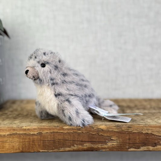 Jellycat Nauticool Spotty Seal - Mini Fluffy Grey Spotty Seal Beanie Plush Tags