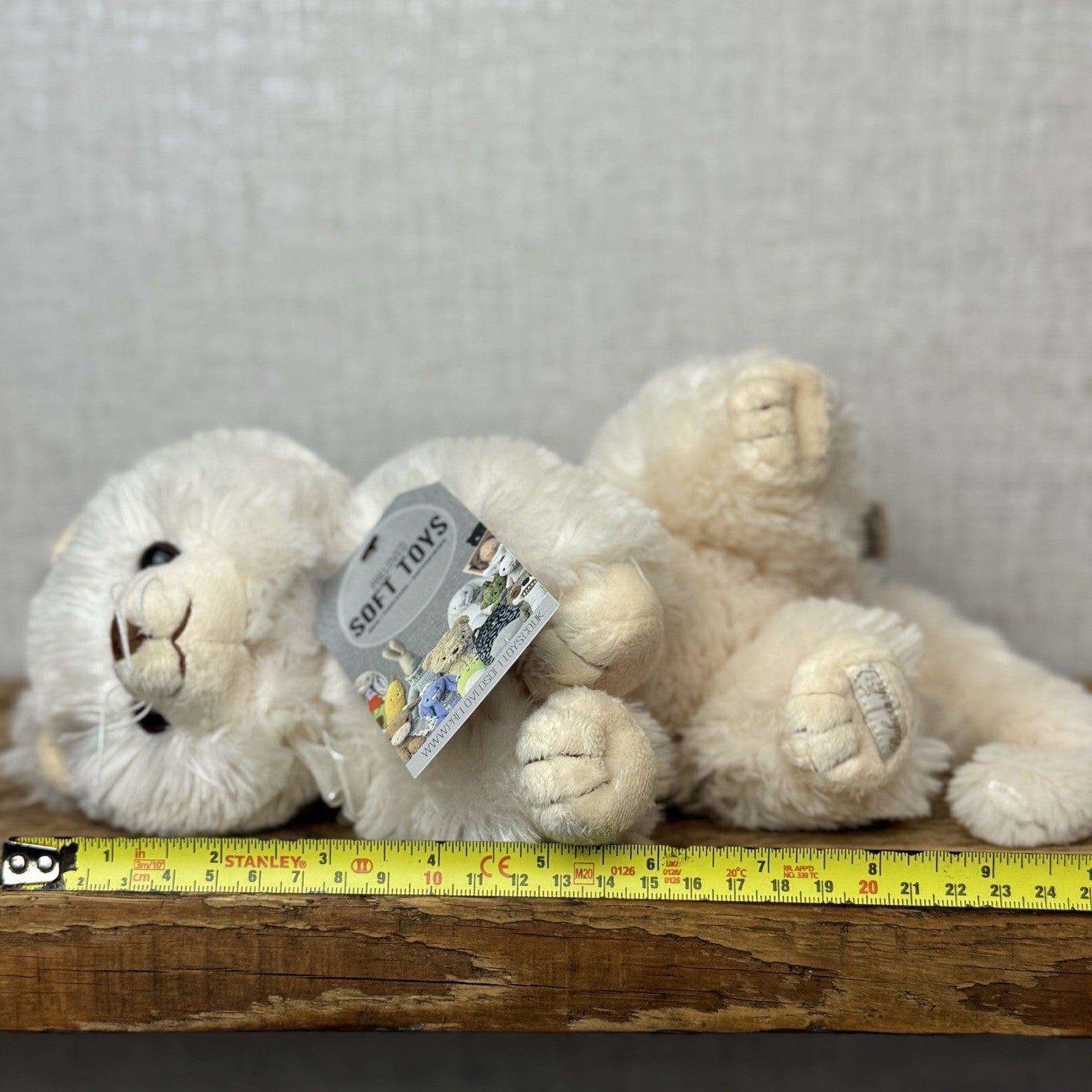 Bukowski Bears - Guccio Cat Small Cream/off White Beanie Cat/kitten Small 10”