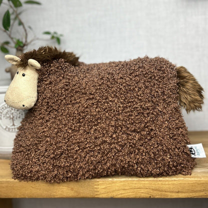 Jellycat Cushillow Horse - Pony/Horse Cushion - Curly Horse Pillow - RARE