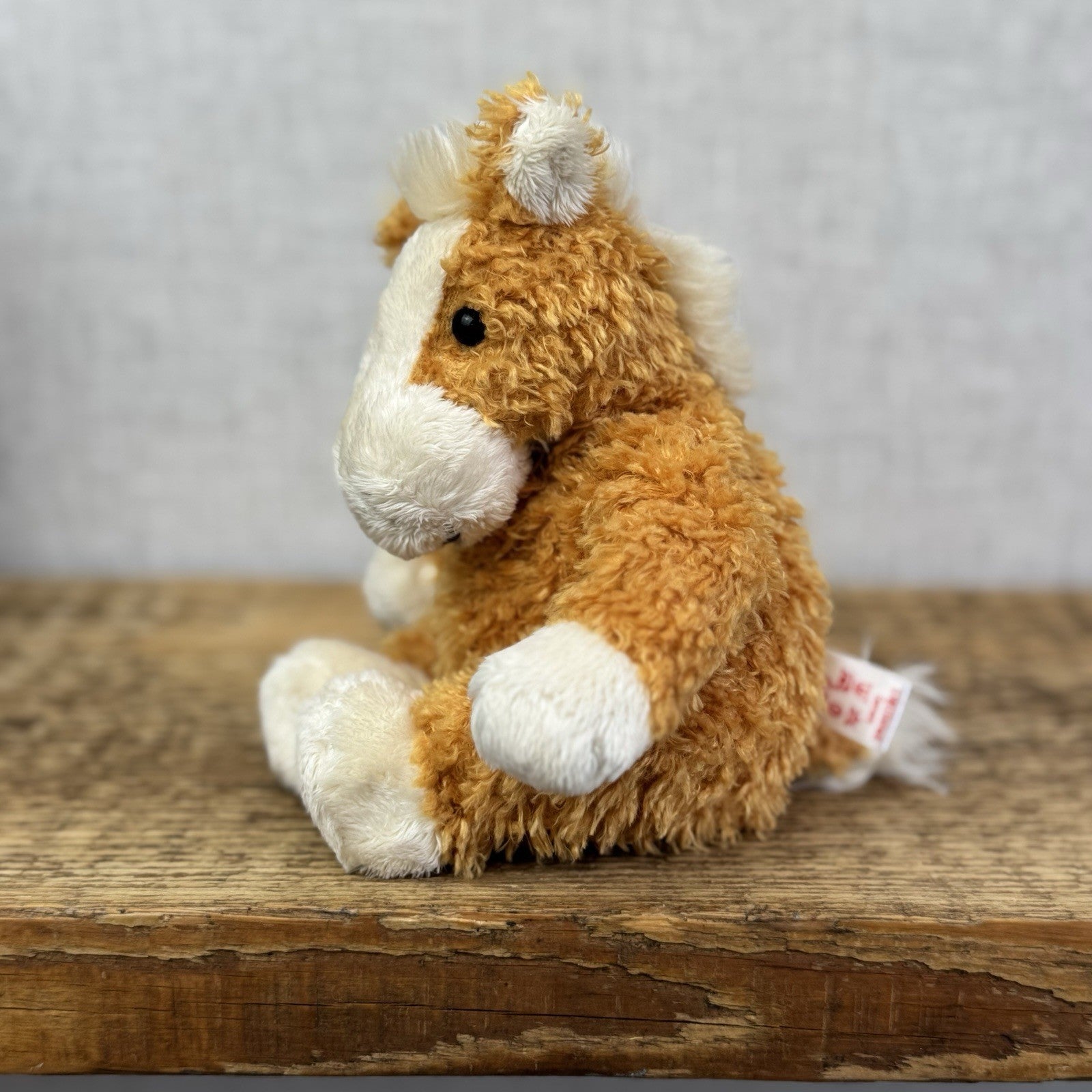 Clemens Spieltiere Pony Beanie Soft Toy Rare - Ginger Pony Beanbag Plush 6”