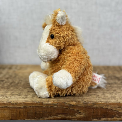 Clemens Spieltiere Pony Beanie Soft Toy Rare - Ginger Pony Beanbag Plush 6”