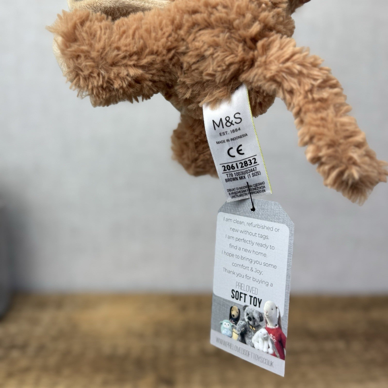 Marks & Spencer’s Monkey Soother - Fluffy Monkey Comforter Soft Toy NWOT 