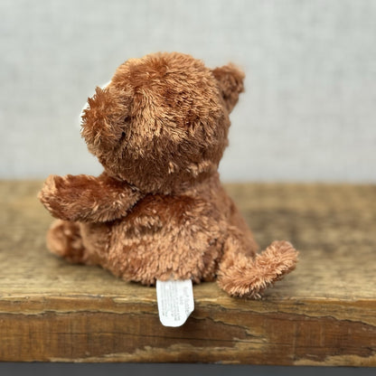 Russ Berrie Luvvies - Rob The Monkey Beanie - Pudding MonkeySoft Toy Tiny 4”