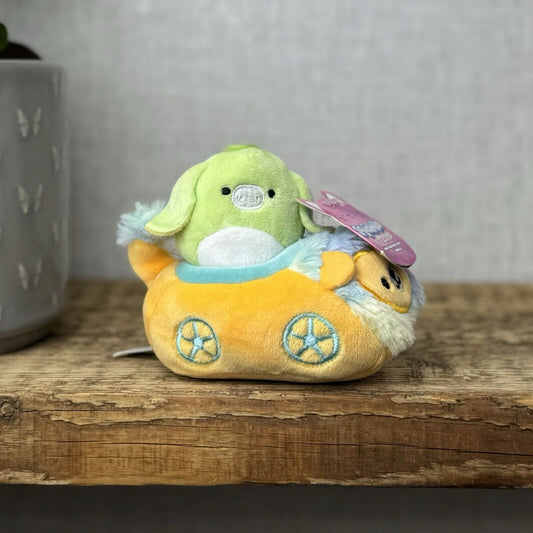 Squishmallow Squishville Pig In A Vehicle - New With Tags - Squishville Toy 2"