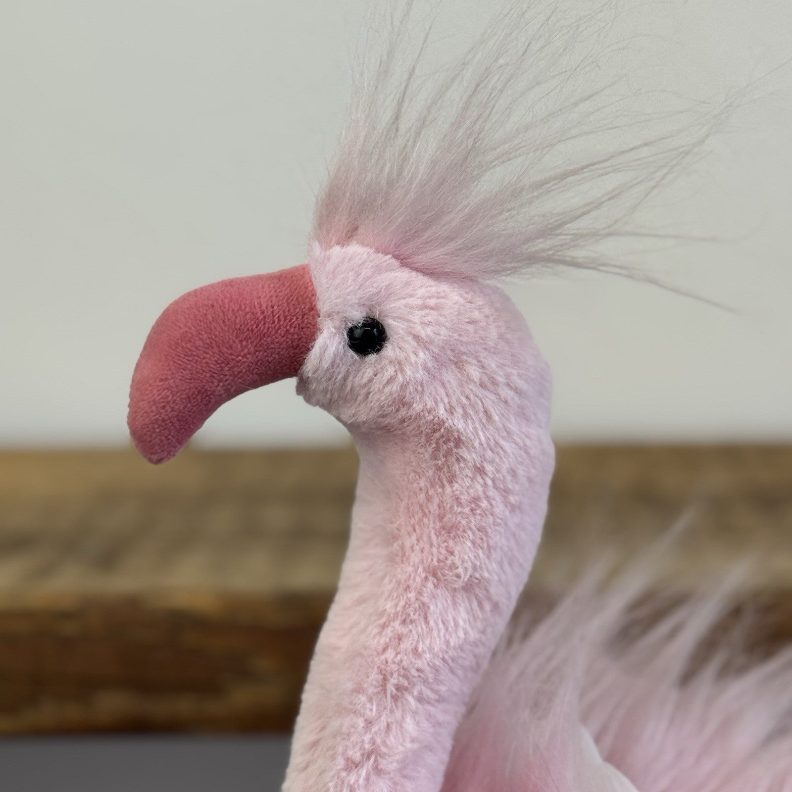 Jellycat Small Flo Maflingo - Fluffy Pink Flamingo Beanie With Tags (imperfect)