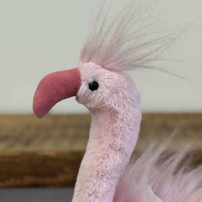 Jellycat Small Flo Maflingo - Fluffy Pink Flamingo Beanie With Tags (imperfect)