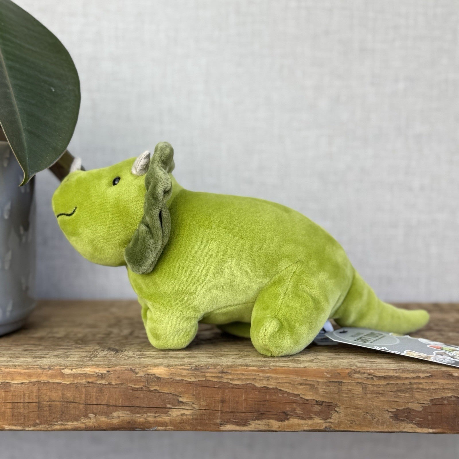Jellycat Small Mellow Mallow Dinosaur - Super Soft Green Velour Squishy Dinosaur