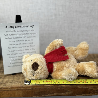 M&S Spencer Bear Beanie Red Scarf 5" - Christmas Gift Soft Toy Wrapped & Ready